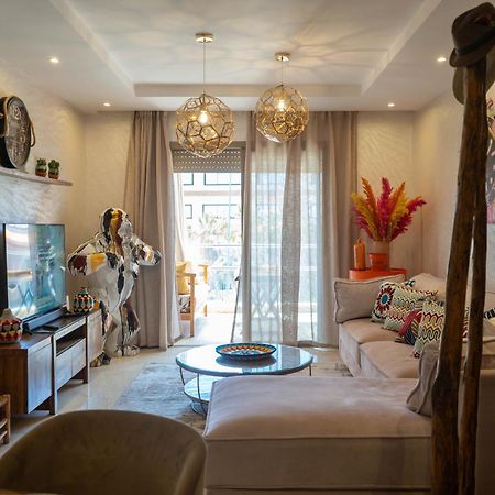 Magnifique Appartement Moderne De 2 Chambres Avec Piscine A 10 Min Du Centre De Marrakech Marraquexe Exterior foto